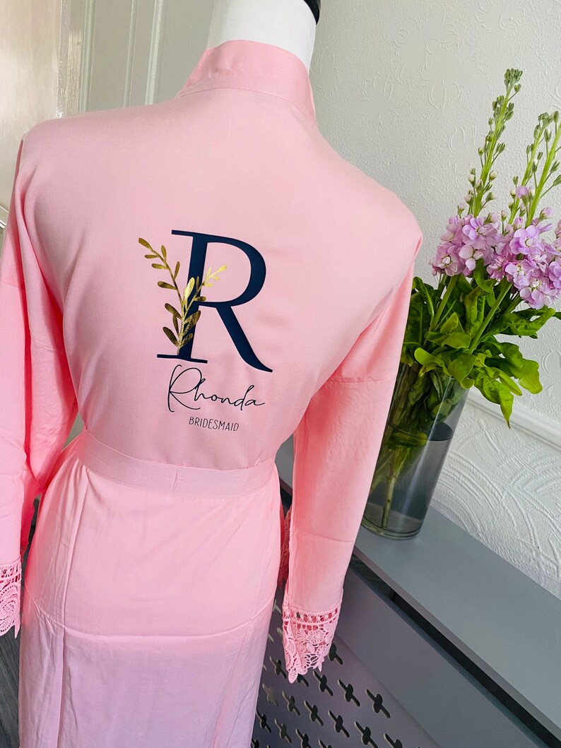 Cotton Wedding Dressing Gown/bridesmaid/bride Robe/cotton and Etsy UK