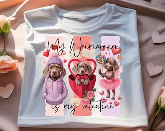 Mi Weimaraner es mi Valentín (Png), Coqueta de San Valentín (Png), Corazón de San Valentín (Png), San Valentín retro (Png), Amor canino de San Valentín, Archivo digital