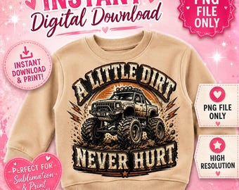 Monster Truck PNG, Boys Off Road Sublimation Design (Digital Download)