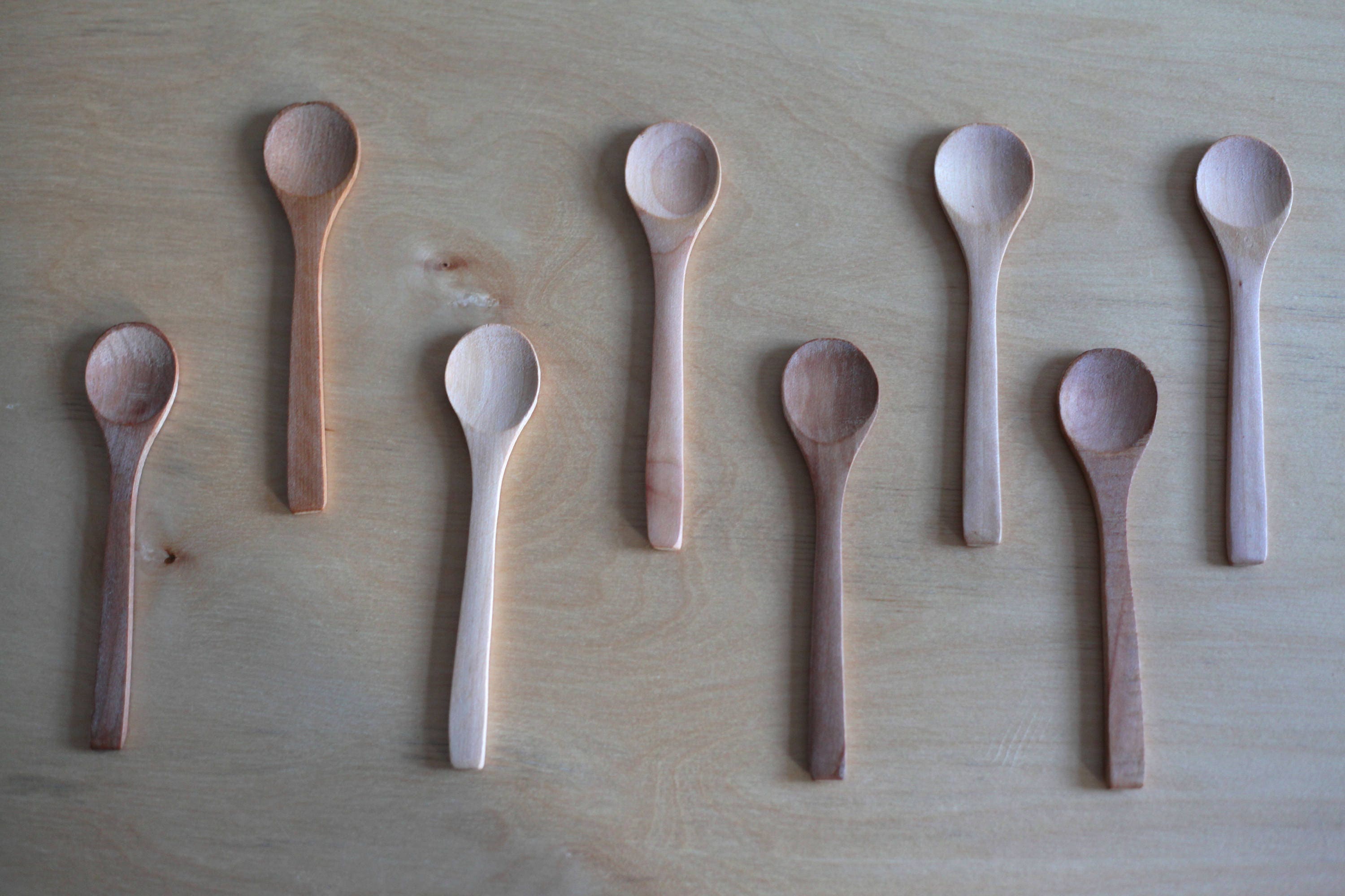 Hand Carved Wooden Tea Spoons Handmade Tea Spoon Serving Etsy