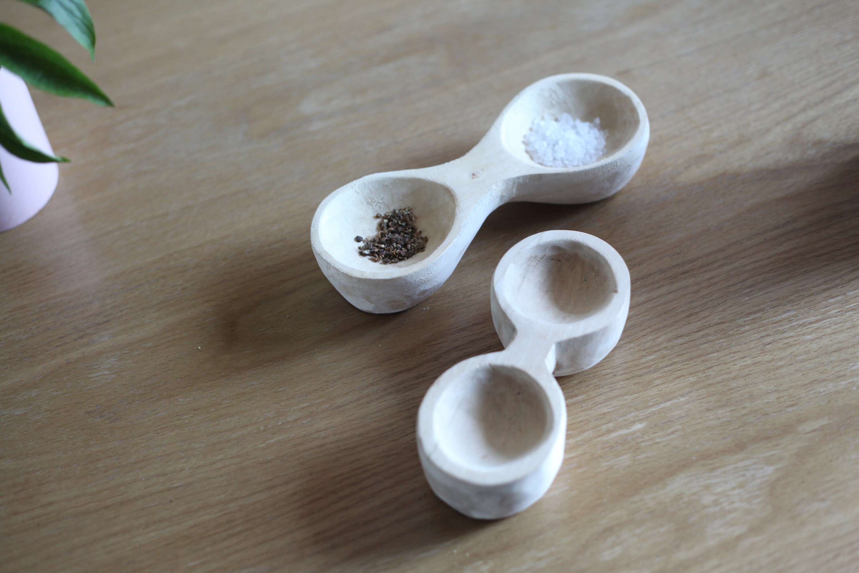 Wooden Salt and Pepper Pinch Bowl Salt Cellar Handmade Etsy
