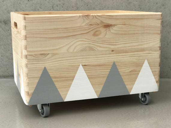 kids wooden toy box