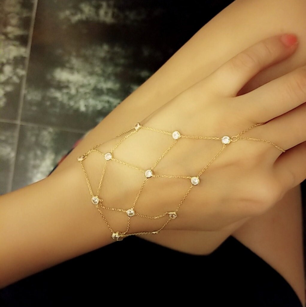 Henna Filigree Silver Chain Bracelet - Ring Size 8 – JJ Caprices