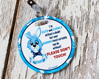 Car Seat Tag, Stroller Tag, Newborn/Preemie Germ Stopper Sign, Don't Touch Baby Sign, Baby Shower Gift, "Please Don't Touch Sign"
