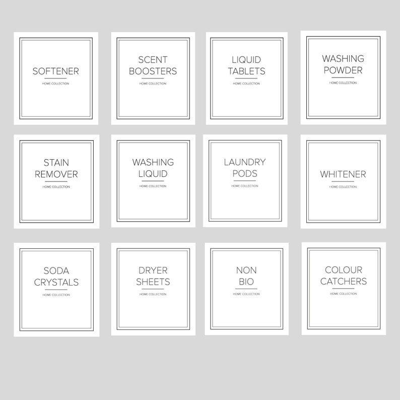 White Laundry Labels Bundle Waterproof Home Collection Etsy UK