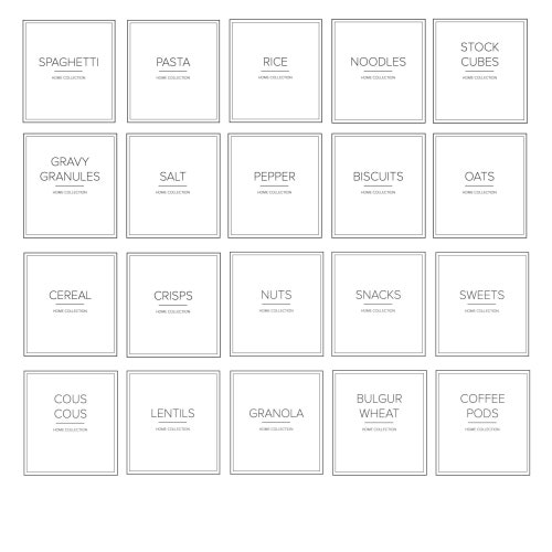 White Pantry Label Bundle Kitchen Storage Jar Labels Food Etsy