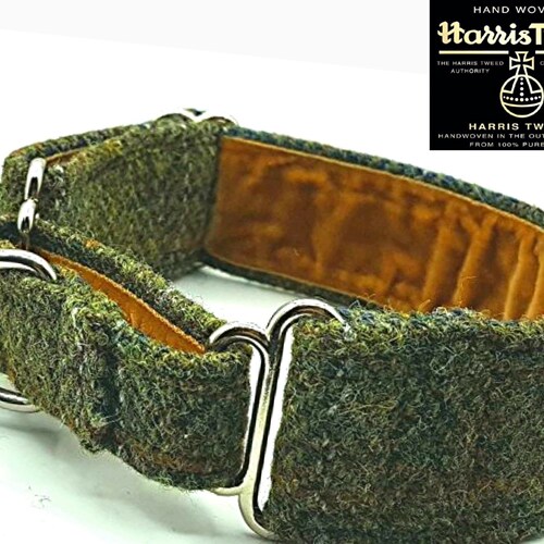 Martingale Dog Collar Harris Tweed Greyhound Whippet Etsy