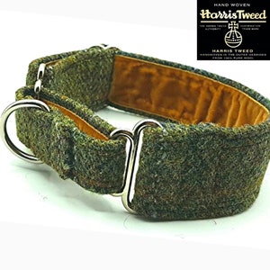 Martingale Dog Collar Harris Tweed Greyhound Whippet