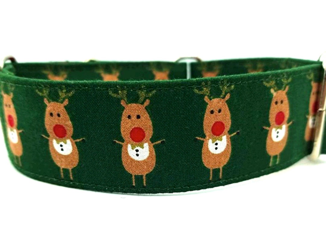 ARING PET Weihnachts-Hundehalsband Mit Blume – Verstellbar Aus Baumwolle In Rot/grün, Für Hunde & Welpen