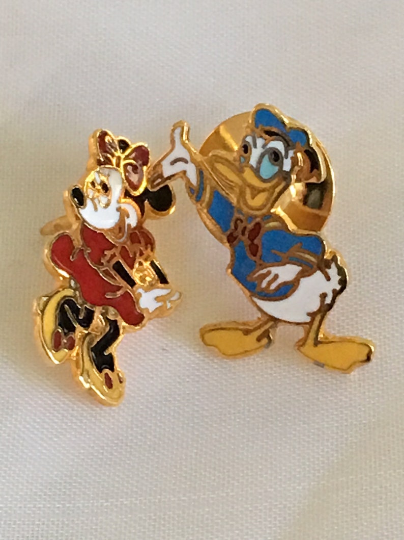 Disney Lapel Pin TRIO Mickey Minnie and Donald Lapel Etsy