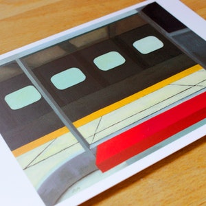 Carte postale d'art du métro de Toronto - Mini impression à collectionner de la station Yorkdale #1 - Mini impression cadeau de 10,2 x 15,2 cm - Paysage urbain par l'artiste Diogo Pinheiro.