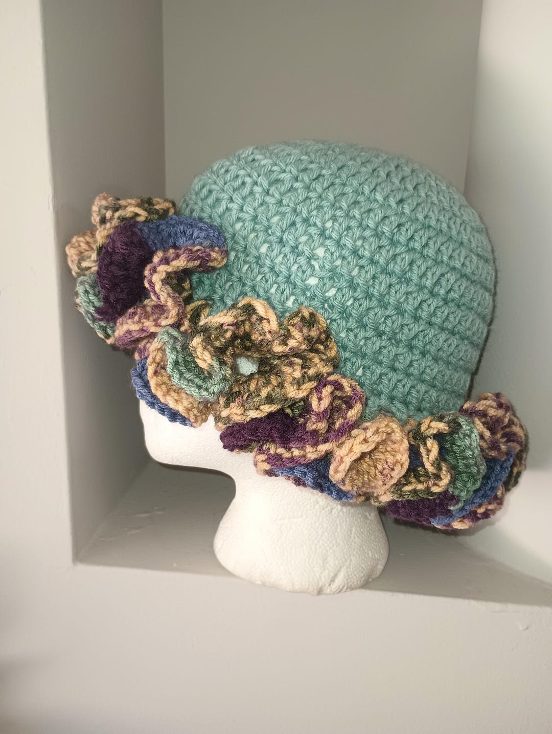 Handmade Crochet Ruffle Hat - Etsy