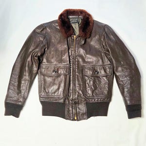 Vintage 1960s U.S. Navy Ralph Edwards G-1 Leather and Shearling