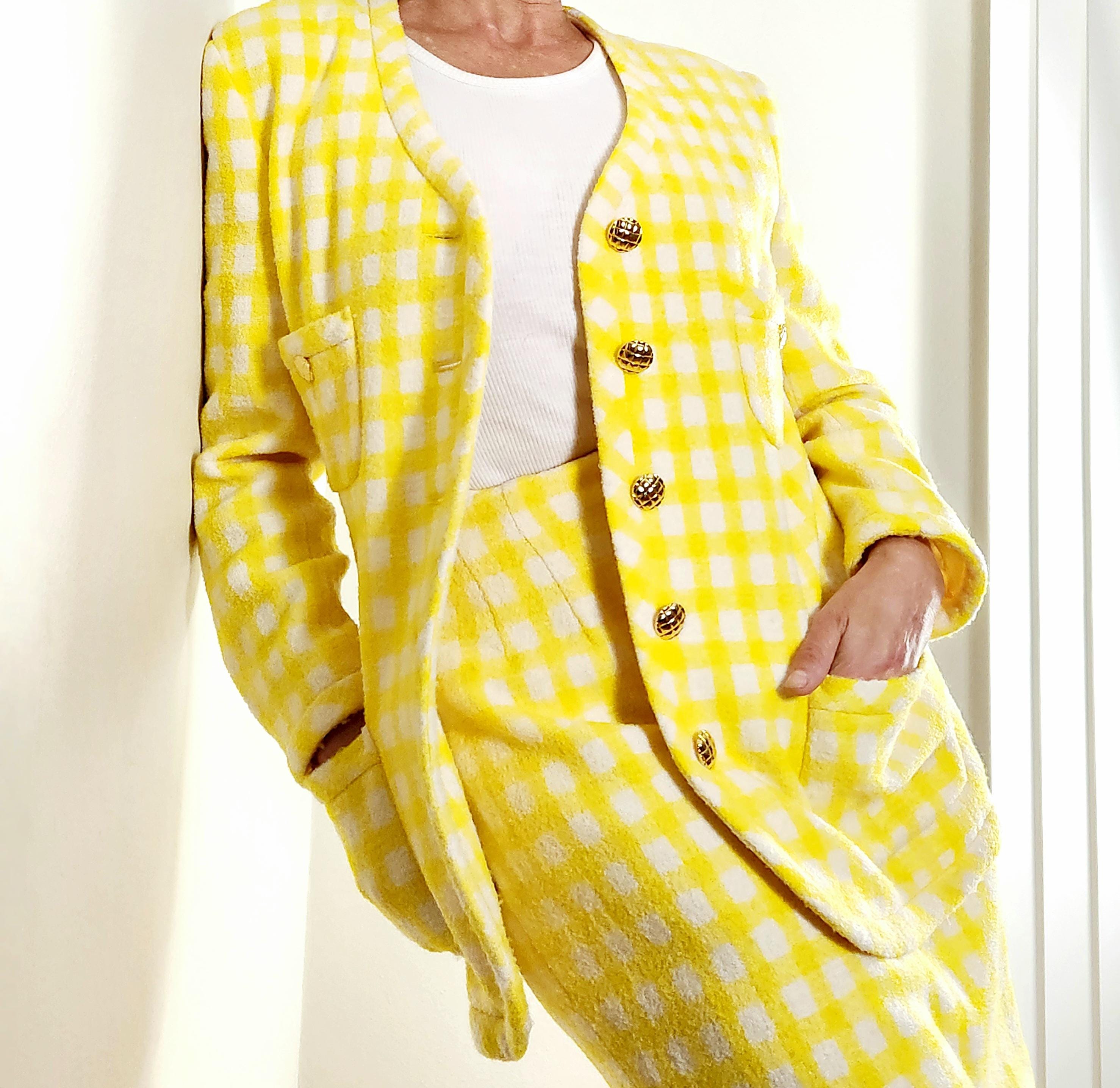 Yellow Checked Skirt