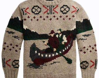 Vintage 1985 Polo Ralph Lauren Handknit Alaskan Wilderness Sweater