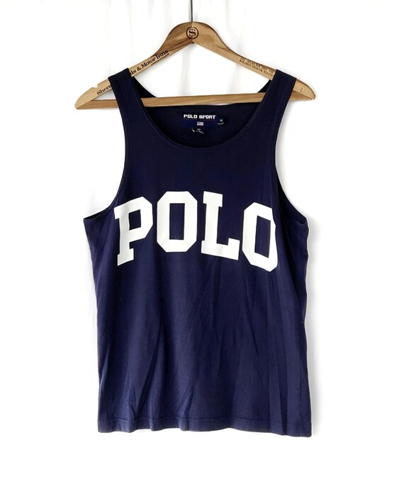 Vintage '90s Polo Sport Ralph Lauren Cotton Sleeveless Polo Logo