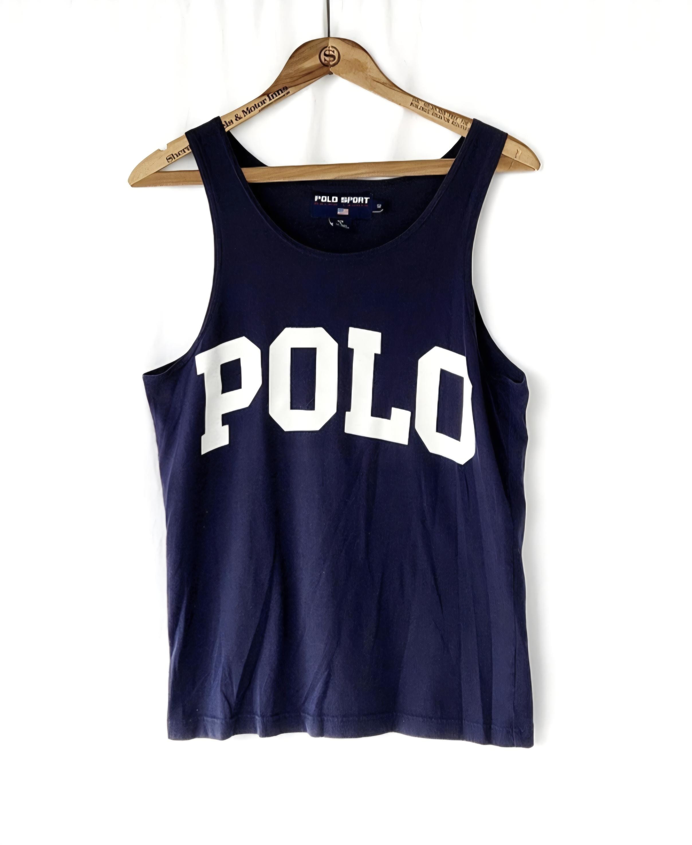 Vintage '90s Polo Sport Ralph Lauren Cotton Sleeveless Polo Logo