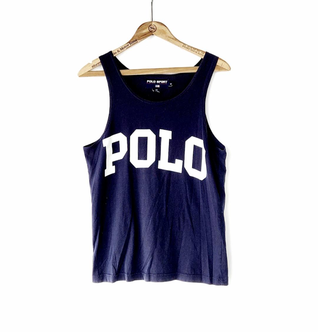 Vintage '90s Polo Sport Ralph Lauren Cotton Sleeveless Polo Logo