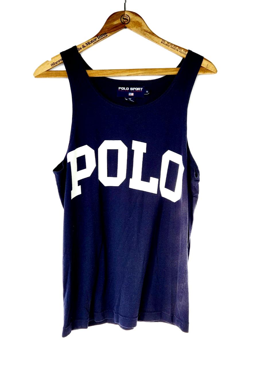 Vintage '90s Polo Sport Ralph Lauren Cotton Sleeveless Polo Logo