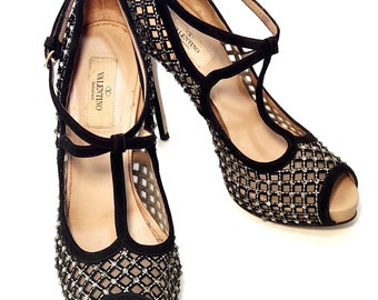 Vintage Valentino Special Edition Pumps Embellished With Swarovski Crystals