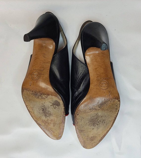 Vintage Chanel Spectator Slingback Pumps ca. late… - image 6