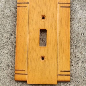 MCM True Vintage AmerTac Wood Lightswitch Covers. 5.2x3.2in.