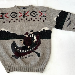 Pull Polo Ralph Lauren tricoté main dans la nature sauvage de l'Alaska, 1985 image 9
