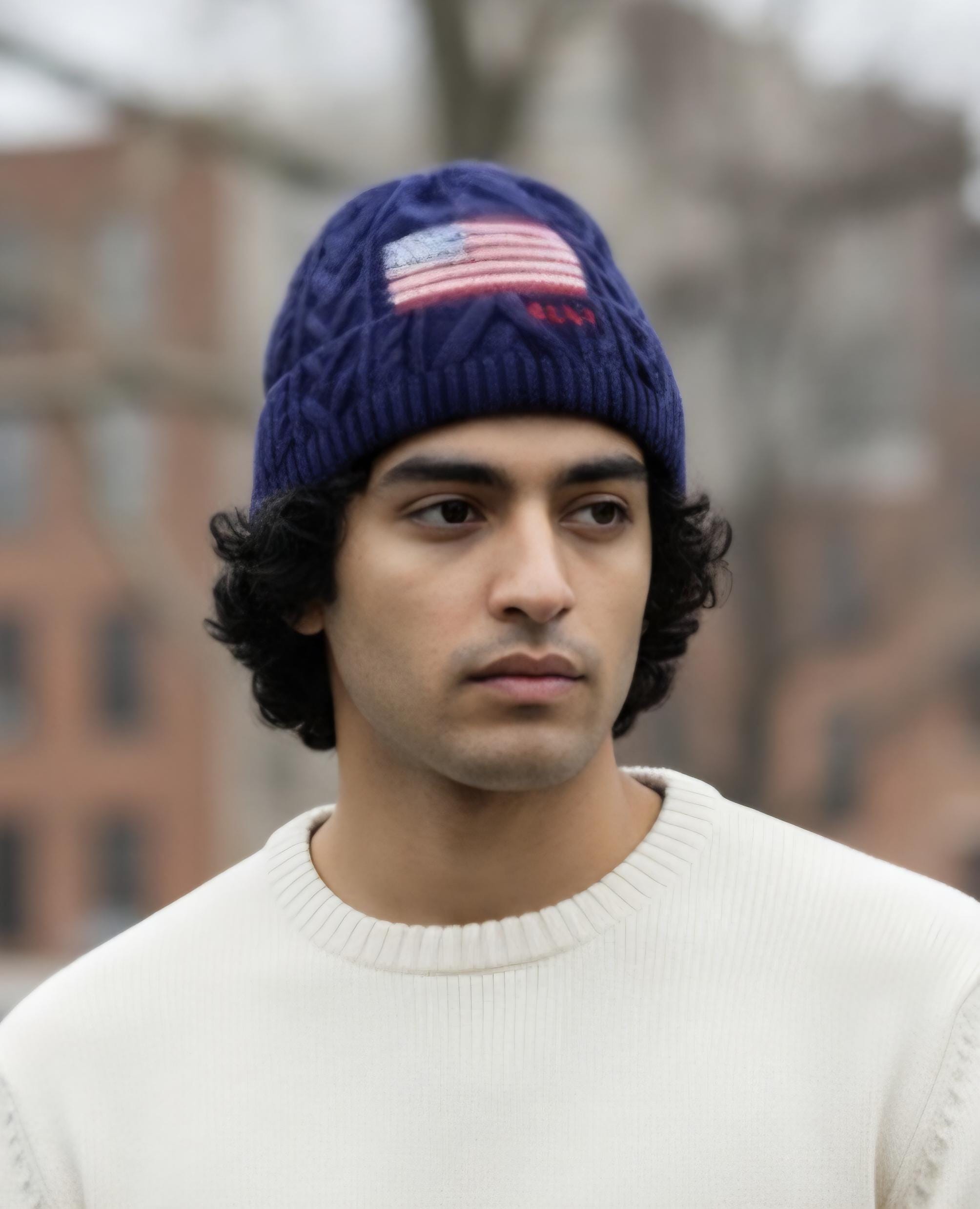 1980s Polo Ralph Lauren American Flag Knit Beanie - Etsy