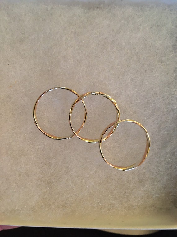 14K Gold, Fine Silver (99.9) and Pure Copper (99.9) Three