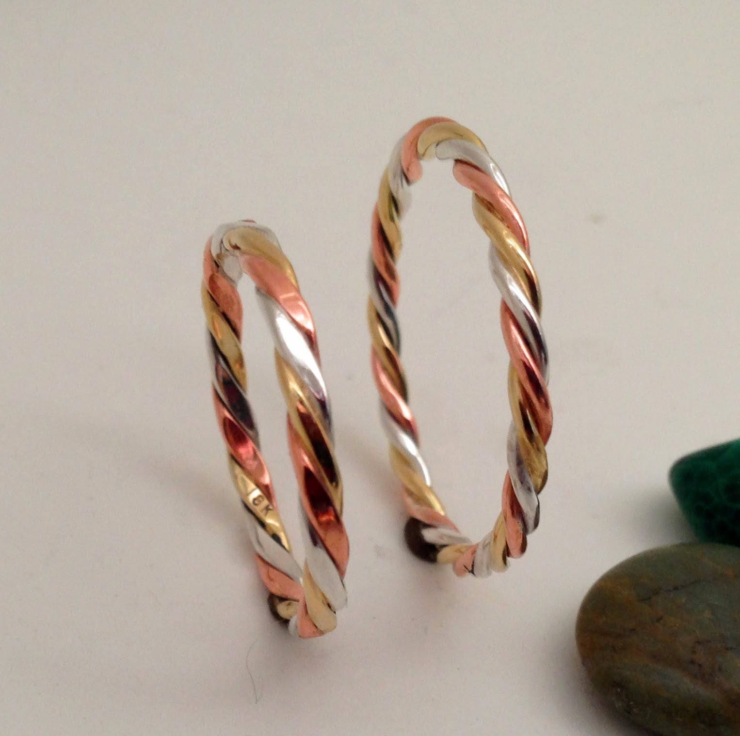 Tri Metal Hug Ring (Sterling Silver, Copper, and Gold filled) | Second  Nature Designs