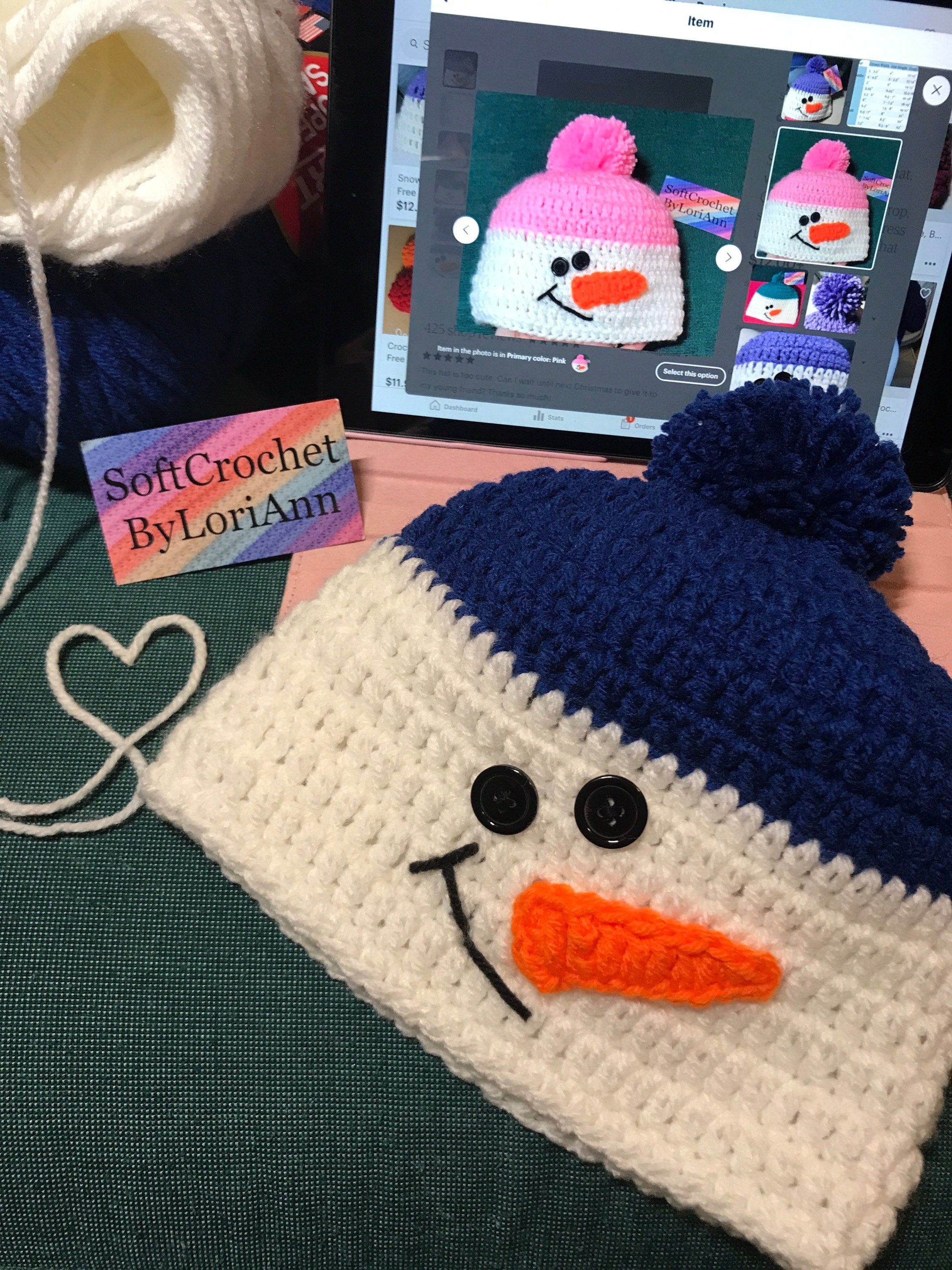 Snowman Hat Baby Hat Winter Hat Beanie Christmas Hat Baby Etsy