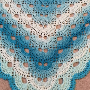 Virus Shawl, crochet shawl, crochet wrap, prayer shawl, crochet fling, shoulder wrap. 3-5 days completion time.