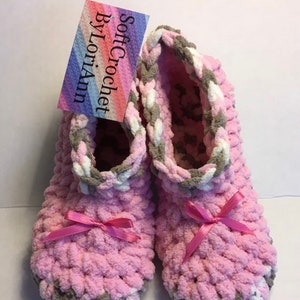 Soft Chenille Slippers, Mary Jane, Booties, Ballerina,Rainbow,crochet,Warm,All Sizes,Colors,Styles,made to order, ships in 1-2 business days