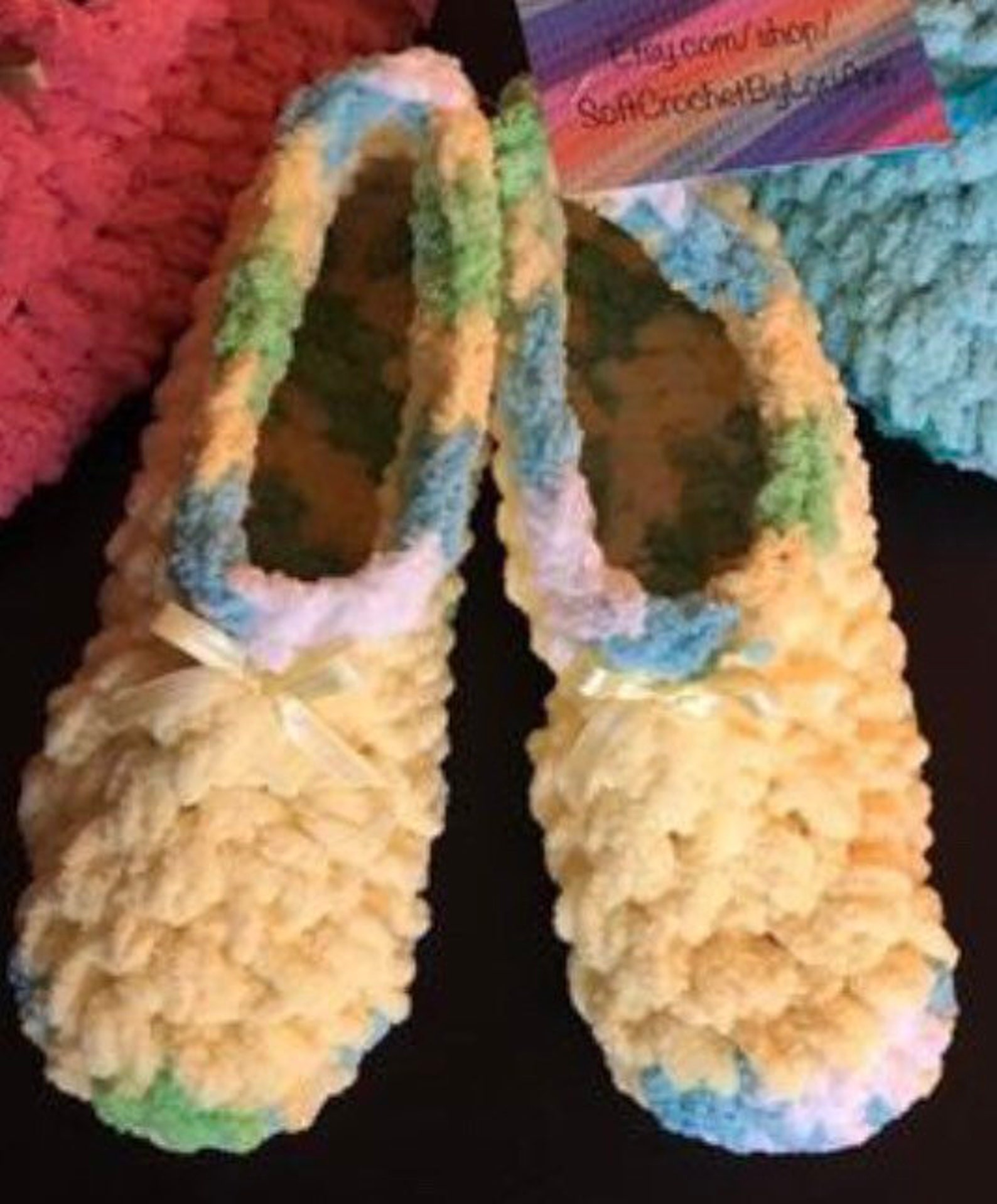 Softest Chenille Crochet Slippers Any Size Any Color. Custom Etsy
