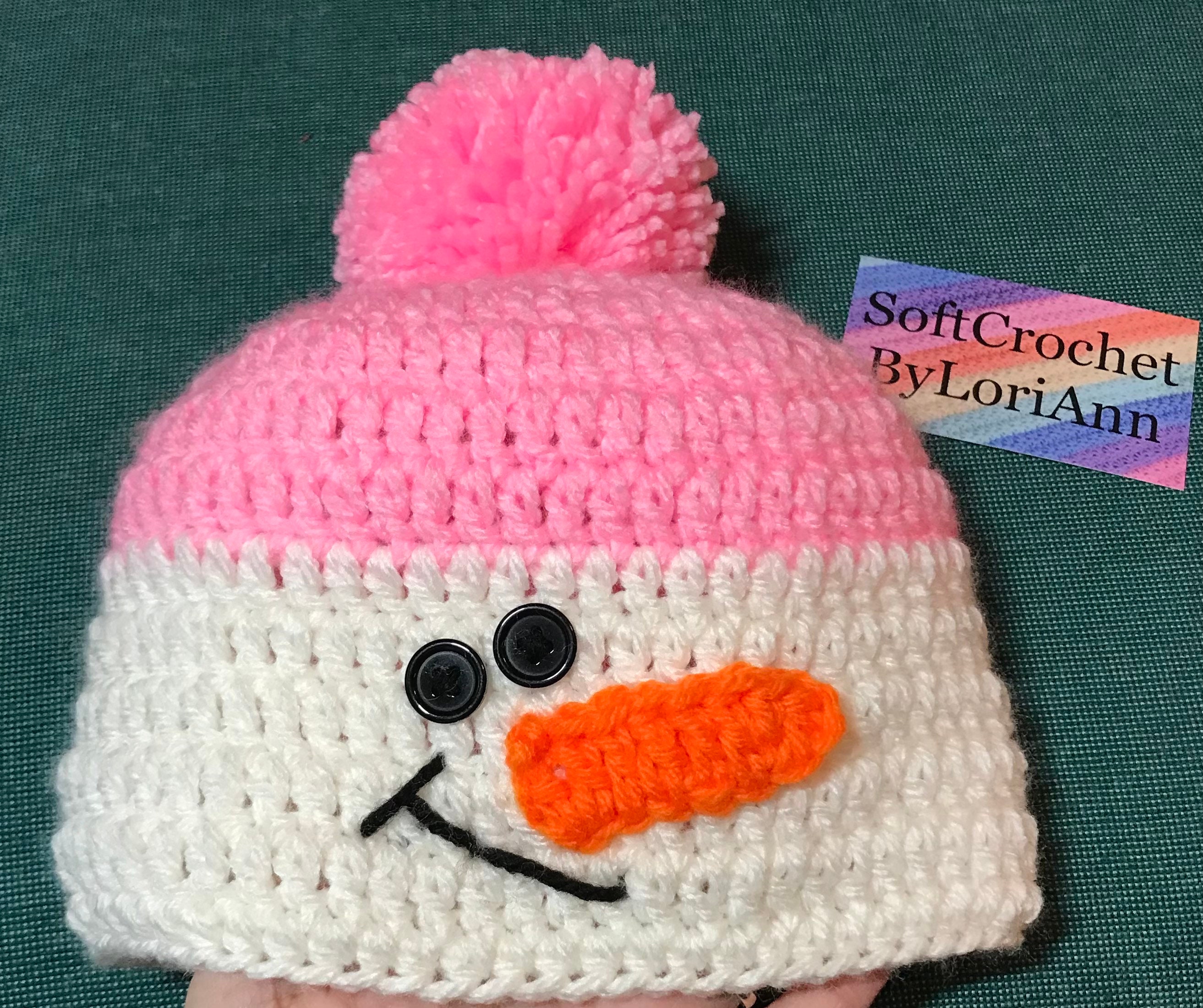 Snowman Hat Baby Hat Winter Hat Beanie Christmas Hat Baby Etsy