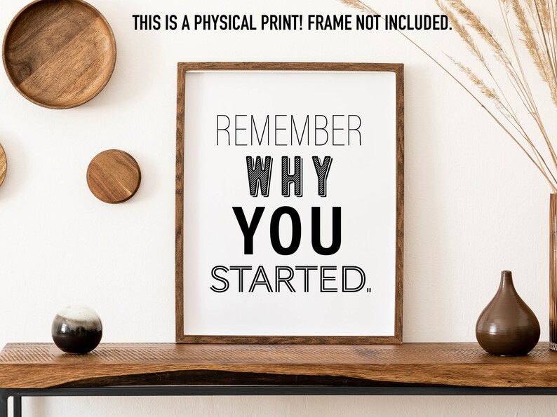 Remember Why You Started Art Print Gym Poster Workout Inspiration Print Gym Prints Fitspo Home Gym Prints Gym Wall Print Trust image 1