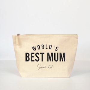 World&#39;s best Mum Personalised Canvas Pouch