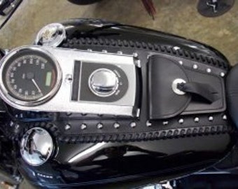 Leather Harley Motorcycle Tank Bib / Panel