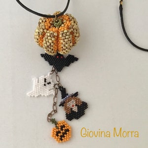 Halloween Pumpkin pendent pattern, pendent beads, pdf file, handmade pendent, ladygioshop, halloween pendent, peyote,brick stitch,