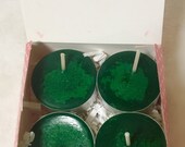 Christmas Pear Tree Tea Lights Set (4) - Handmade