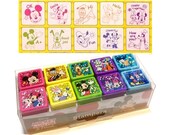 10pcs Mickey Mouse Friends Self-Inking Reward Stamp Teacher Homework Encourage Review Laser Sticker Chop Set Disney