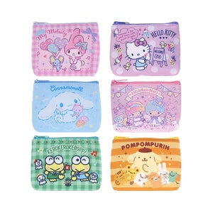 Kawaii Zipper Pouch Coin Cash Card Purse Key Sewing Item Storage Bag Multi-purpose Case with Keychain