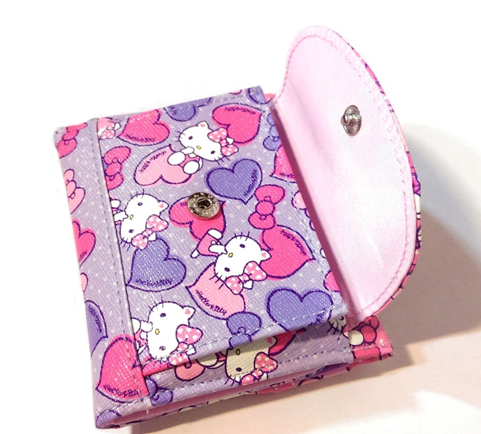 Kawaii PU Leather Trifold Wallet Coin Bag Card Holder Girl Etsy