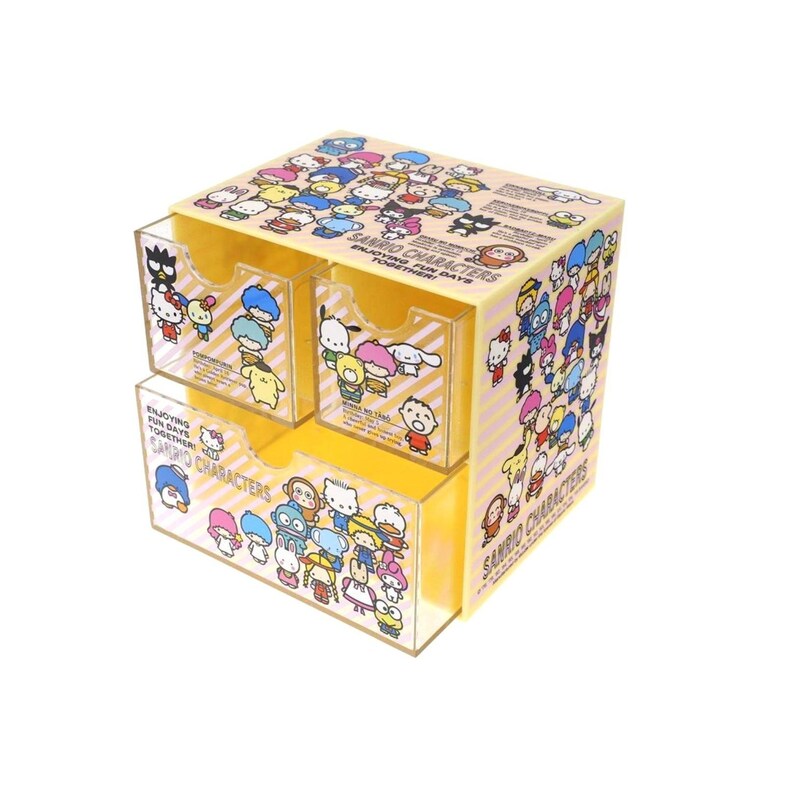 Mix Sanrio Characters Desktop 3 Drawer Plastic Storage Box Etsy