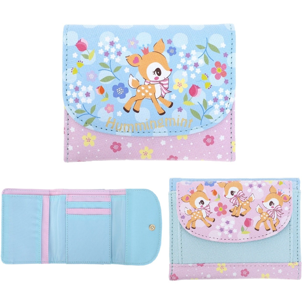Kawaii PU Leather Trifold Wallet Coin Bag Card Holder Girl Etsy