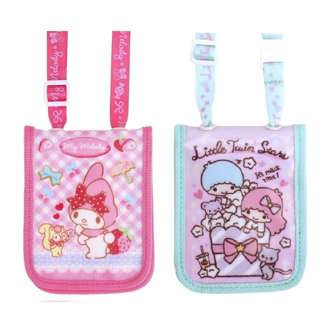 Kawaii Kitty Cat Badge Wallet with Lanyard, ID Purse Pouch with Buckle,  Wallet Durable Credit card holder Money Bag for Students Teens Girls Boys