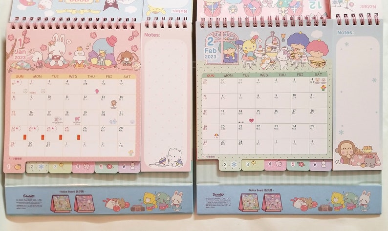 2023 2024 Rendez-vous Kawaii Mix Personnages Calendrier - Etsy France