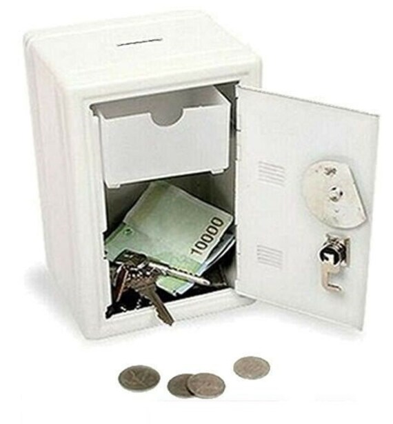 Caja fuerte y con cerradura, mini cajas fuertes pequeñas con caja de  seguridad negra, caja de seguridad con cerradura para dinero en efectivo  para el