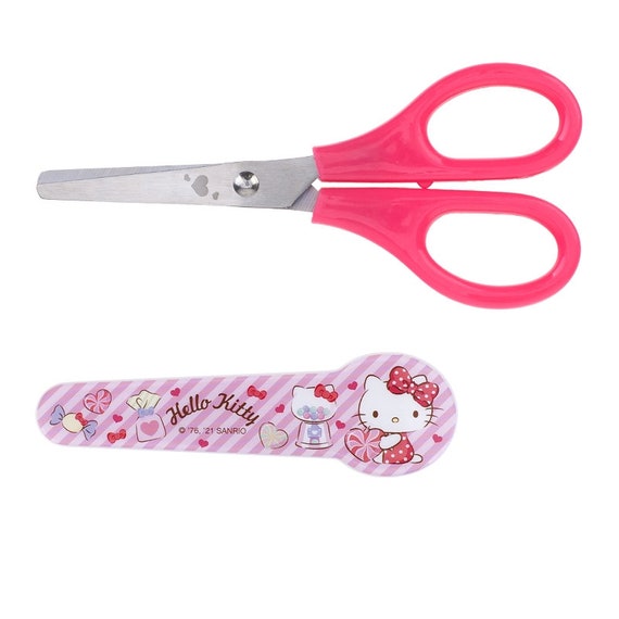 Kawii Safety Stainless Steel Scissors With Cap for Crafts and Kids Baby  Food 5.3 Inch 