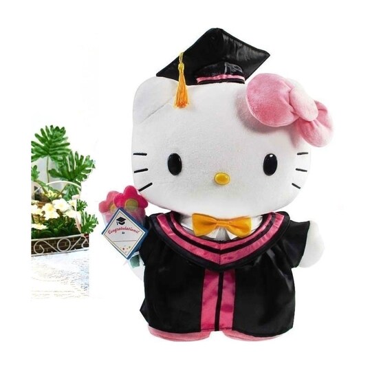 Sanrio Hello Kitty in pink skirt 9/" Plush Toy Christmas gift Stuffed Animal Doll